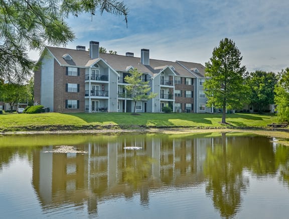 A Pelican Cove Apartment Building Overlooking the Scenic Lake