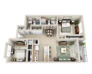 Floor Plan 2 Bedroom 2 Bath Renovated