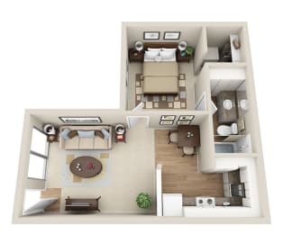  Floor Plan 1 Bed  1 Bath