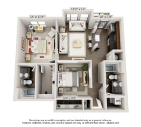 Crimson Floor Plan at CityWay, Indianapolis