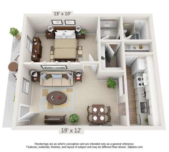 Amber Floor Plan at Auburn Glen Apartments, Jacksonville