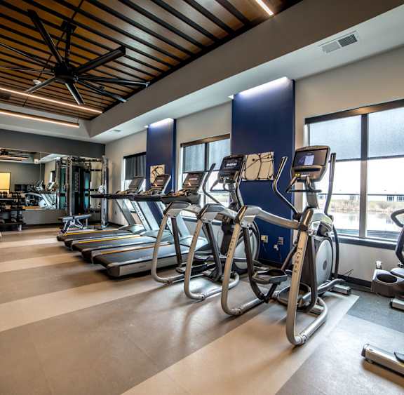 Fully Equipped Fitness Center at The Century at Purdue Research Park-Student, West Lafayette Indiana