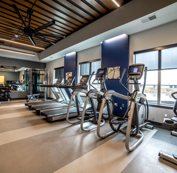 Fully Equipped Fitness Center at The Century at Purdue Research Park-Student, West Lafayette Indiana