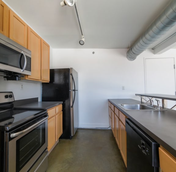 Modern appliances at Janus Lofts, Managed by Buckingham Urban Living, 255 S. McCrea Street, Indianapolis