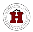 A logo for Homeland Property Management Inc. featuring a red letter "H" on a black background.