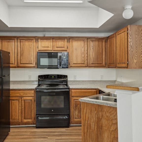 Kitchen at Cypress View Villa Apartments in Weatherford TX