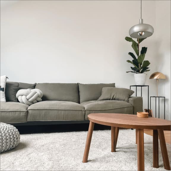 Stock image of couch and coffee table