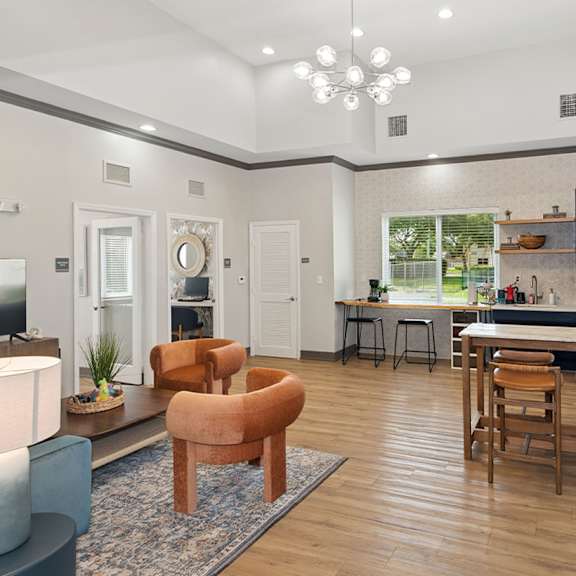 Couches and seating at Running Brook Apartments in Miami FL