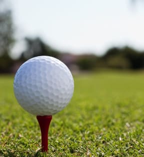 Stock image of a golf ball