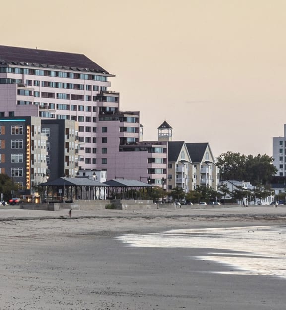 Revere Beach - Neighborhood stock photo