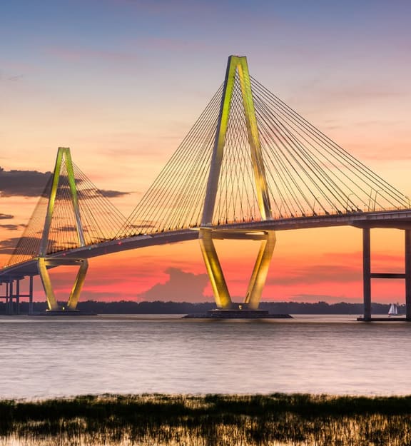 Stock photo of a bridge over water