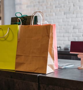 Stock image of shopping bags