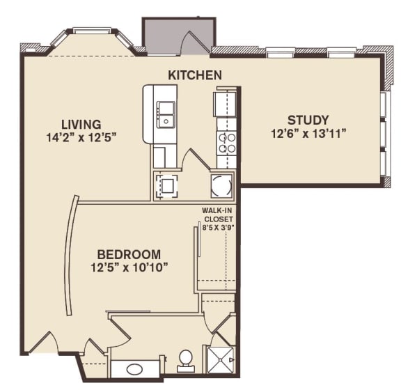 1 bed 1 bath C at Providence at Old Meridian Apartments , Carmel, Indiana