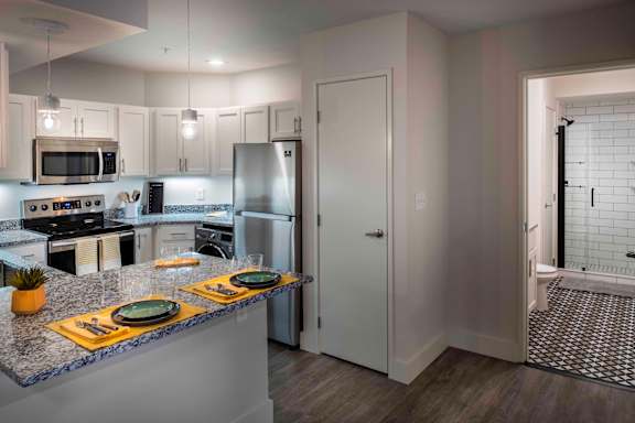 Well Organized Kitchen at San Sofia Luxury Apartments, Cleveland, Ohio