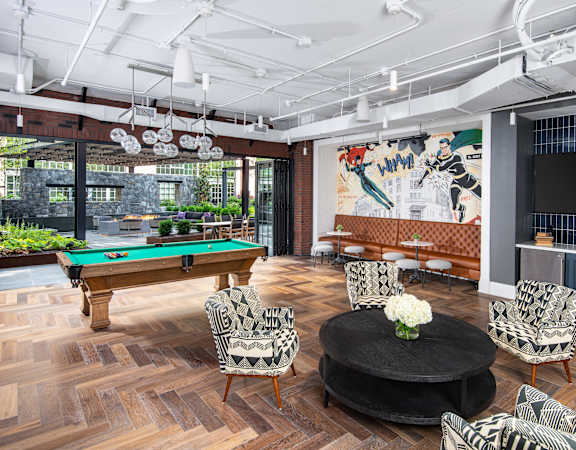 Clubhouse With Billiards Table at Park Kennedy, Washington, DC, 20003
