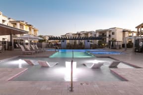 a swimming pool at the resort