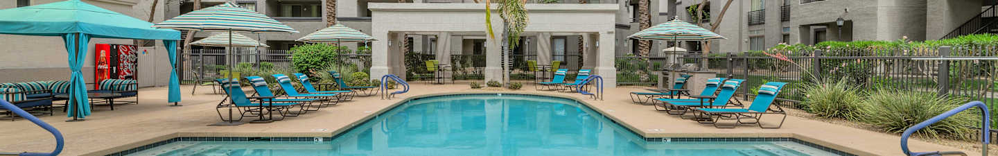Pool and poolside area at Ventura Vista.