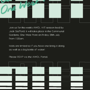 a flyer with a green border and a black and white piano keyboard