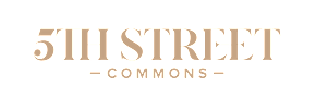 A logo with the words "5th Street Commons" in a serif font.