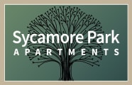 the logo for sycamore park apartments