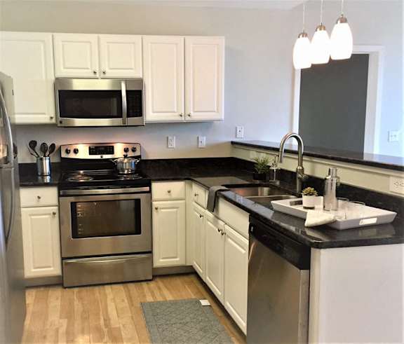 Granite Counter Tops, Stainless Steal appliances at Studio One Apartments, Detroit, MI, 48201