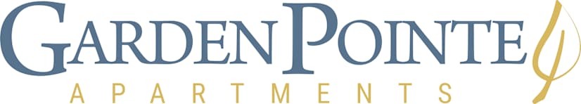 The image is a logo for Garden Pointe Apartments.