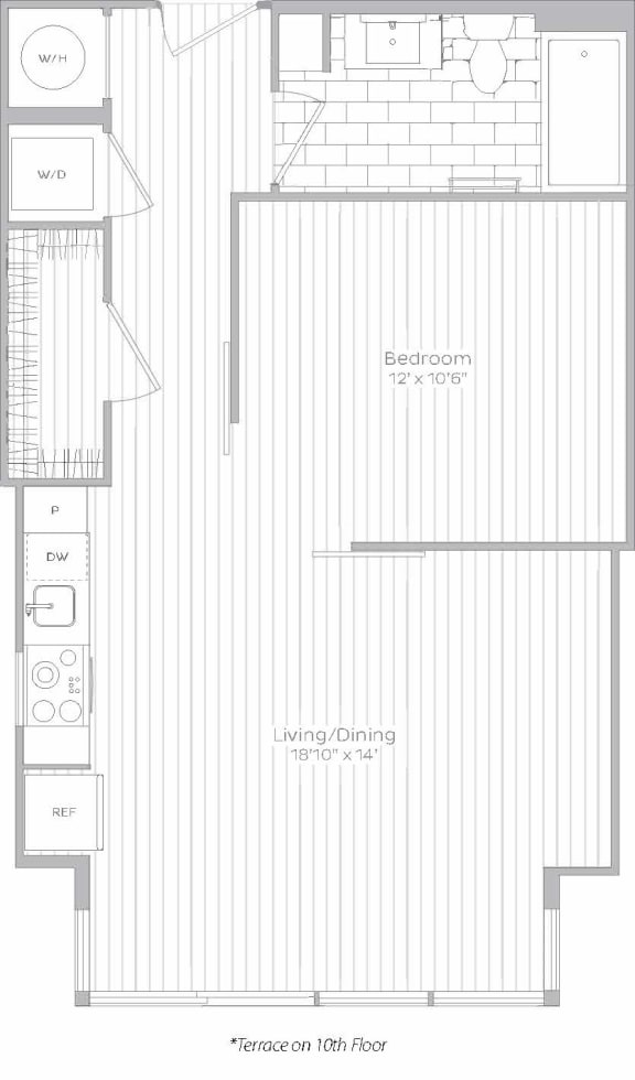 2 bed 1 bathroom at Artline Apartments, Washington, DC, 20024