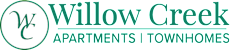 Willow Creek apartments and townhomes logo.