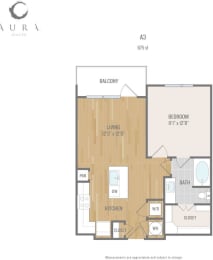 Centric One90 Apartments A3 Floor Plan