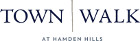 Dark blue Town Walk at Hamden Hills Logo