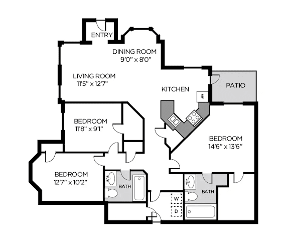 C3 - Attached Garage Floor plan at Trailside at Greenline, Cordova, TN