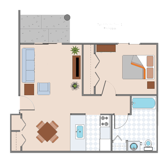 Floor Plan One Bedroom