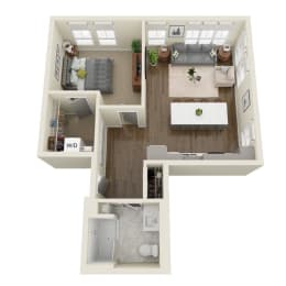 Floor Plan  Moore Floor Plan at Dillard Apartments, Fargo, ND 58102