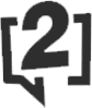 A black and white image of the number 2.