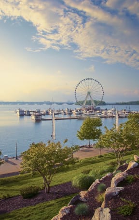 Ferris Wheel Over Water at The Oxford Apartments, Oxon Hill, Maryland 20745