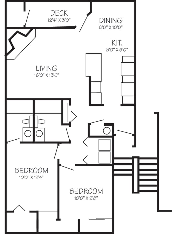 Park Creek Village | Trillium 2x2 928 sq ft
