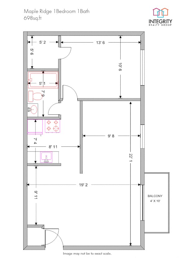 1 Bedroom 1 Bathroom 700 Sq. Ft. at Integrity Chardon Apartments,Ohio