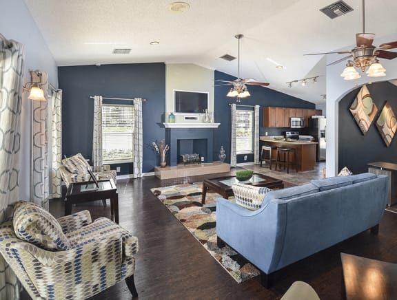 Clubhouse Lounge and Kitchen