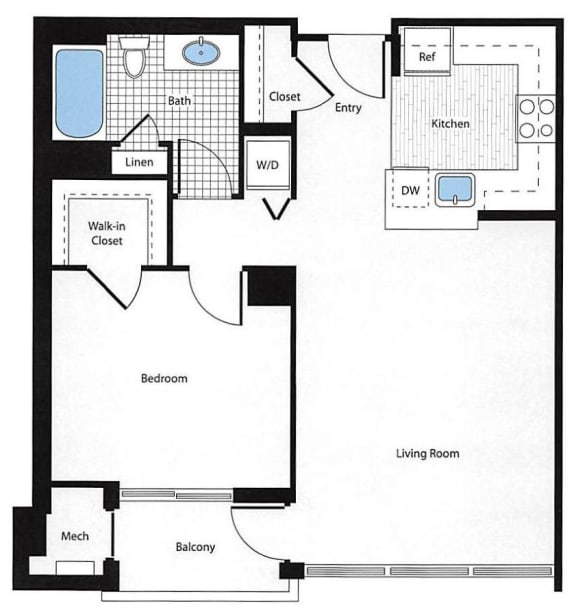 spacious 1 bedroom apartment in arlington