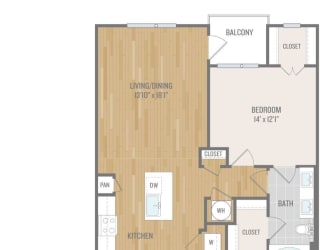 Centric One90 Apartments A9 Floor Plan