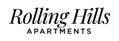 the logo for rolling hills apartments with the words typography on a white