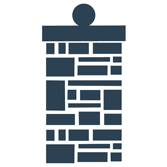 A graphic of a person standing in front of a wall of bricks.