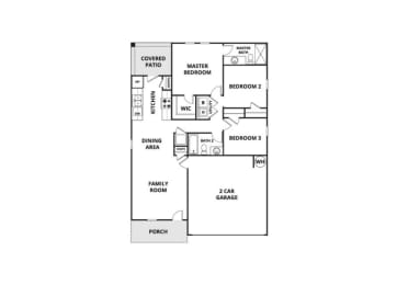 a floor plan of a house with a bedroom and a living room