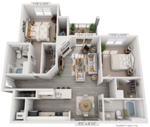 B2 Floor Plan at The Residences at Springfield Station, Springfield, 22150