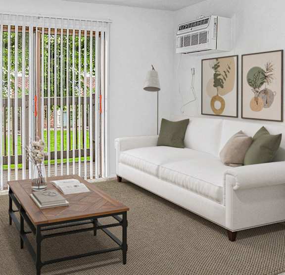 Living Room at Granada Apartments, Jackson, Michigan