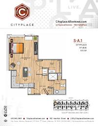 Studio 1 bath A at Cityplace Apartment Homes Apartments, Allentown, 18101