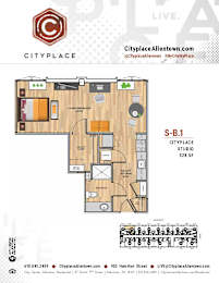 Studio 1 bath C at Cityplace Apartment Homes Apartments, Allentown