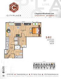Studio 1 bath D at Cityplace Apartment Homes Apartments, Pennsylvania