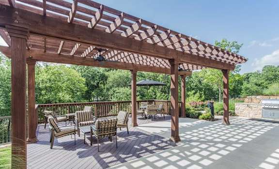 Gazebo With Multiple Built-In Stainless Barbecue Grills at Berkshire Medical District, Dallas, TX