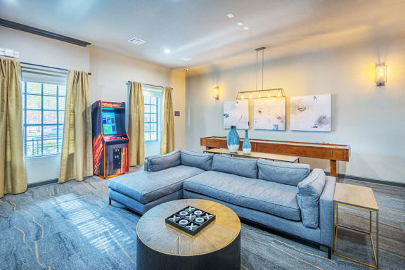 Lodge at Cypresswood - Game area with shuffle board, board games and arcade game